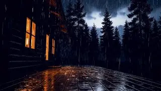 No Ads Heavy Rainstorm Sleep Aid – ASMR Rain and Thunder Ambience for Calm Night Relaxation