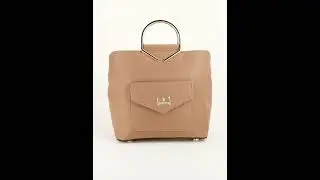 Solid Brown Hand-held Bag
