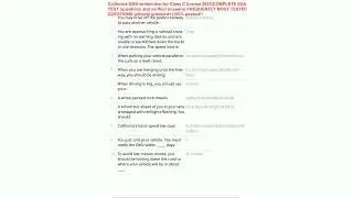 California DMV written test for Class C license 2025COMPLETE EXAM TEST questions and verified answer