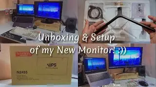 Unboxing & Setup with me of my New Monitor! (Nvision N2455 24