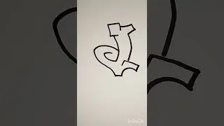 Crazy drawing letter J 😀 #shorts