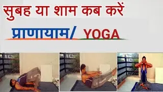 प्राणायाम /योगा करने का सही समय सुबह या शाम I best timings of Pranayama/ yoga