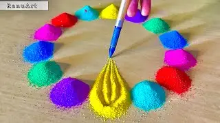 Super Easy Rangoli Design for Beginners | Beautiful & Quick Rangoli Tutorial ✨Ranu Art