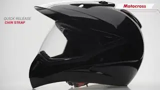 STUDDS Motocross Off Road Full Face Motorcycle and Two-Wheeler Helmet For Men and Women