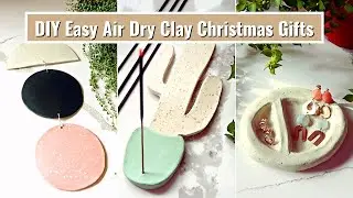 AIR DRY CLAY GIFT IDEAS | diy clay jewelry holder, clay incense holder & clay wall hanging