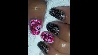 Pink Flowers Nail Art