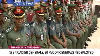 15 brigadier generals, 20 Major General redeployed