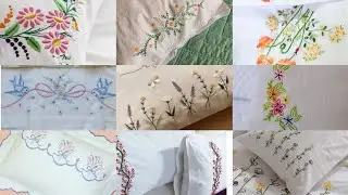 Embroidery design ideas || Takiya Chadar and table cloth Design// Takiya ka Phool || pillow cover||