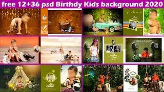 Birthdy kids studio background psd free download 2020/part 1