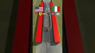 American car VS Italian car 🚗 #usa #beamngdrive #games #shorts