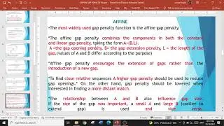 GAPS AND GAP PENALTY IN SEQUENCE ALIGNMENT