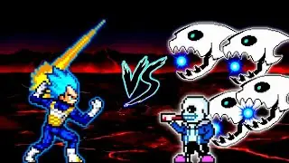 Vegeta ST V2 OP VS Classic Sans V3 OP in Jump Force Mugen