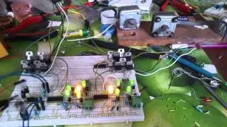 556 CD4070 Dual bipolar stepper motor driver 2.