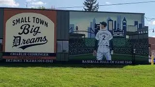 Mural 🎨 Detroit Tigers 🐅 Fowlerville ⚾️ Michigan 🇺🇸 Charlie Gehringer 🧢 