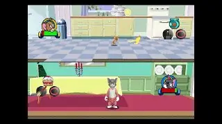 Tom kegiles tinggal sisa kutang - Stage 1 Tom and Jerry in House Trap PS1 HD 720p 4:3