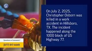 Christopher Osborn Killed in Work Accident on U.S. Highway 77 in Hillsboro