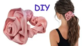 DIY Scrunchie | Flower Scrunchie Making Tutorial | C&oacute;mo Scrunchie Flor La&ccedil;o de Cabelo