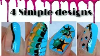 #4 Easy nails art at home for beginners | Simple nail art tutorial for beginners #nailart #ad