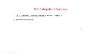 Top 5 Angular 5 Features