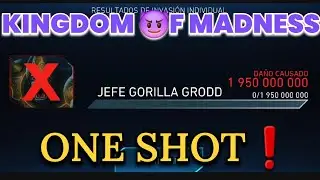 ONE SHOT❗️Boss GORILLA GRODD H7 Kingdom Of Madness Solo Raid in Injustice 2 Mobile Gameplay Equipmts