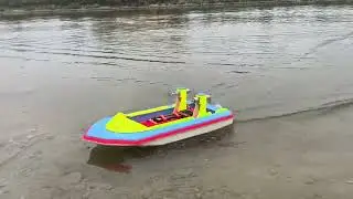 Simprop Hoverstar inspired RC airboat - Quad motor without guiding rails