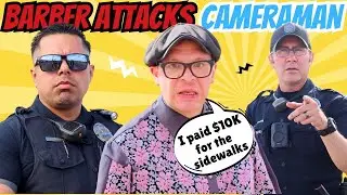 Barber Assaults Auditor & Lies to Police!!! Cops Charge Him!