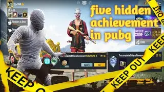 Five hidden achievement in pubg mobile/ 1.7 new achievement