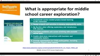 Exploring FCS Careers With Middle School Students