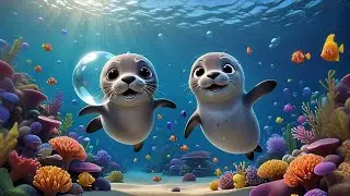 Three Little Seals Splash and Spin | Ocean Action Song for Kids | Nursery Rhymes and Learning Songs