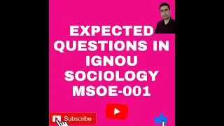 GUESS PAPER ..MSOE-001. IGNOU MA sociology