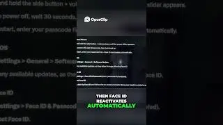 Как исправить перезагрузку Face ID, обновить iOS, простые решения.