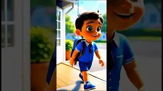Brush Your Teeth & Go to School! 🚌 Daily Routine Song for Kids #shorts
