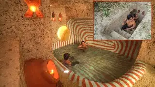 Build The Most Temple Underground With Tunnel Water Slide Swimming Pools