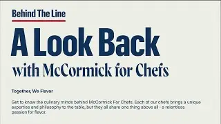 A Look Back with McCormick For Chefs