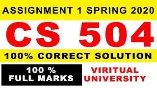CS504 Assignment No 1 Solution Spring 2020 | Virtual University |