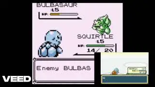 Pokemon Red and Pokemon Firered rival battle picture in picture