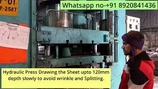 Hydraulic Deep draw press | How electric Meter Box is manufactured from MS sheet .