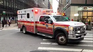 FDNY Paramedics Ambulance - Stuck in traffic - Funny sirens ! 