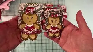 Santa boot/oven mitts/ gingerbread bag toppers using Scrapdiva designs November release.