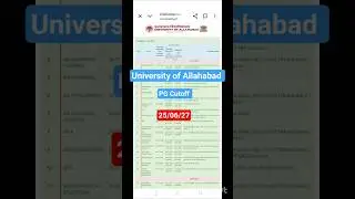 🔴Allahabad University PG (MA/MSc/Mcom Cutoff 2025 |#cutoff #allahabaduniversity #2025 #trending #pg