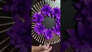 Beautiful 😍 wall hanging craft design 🥰 made with earbuds ###shorts##video###