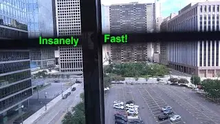 INSANELY FAST! Otis Elevonic 401 Traction Parking Elevators at BOAP in Downtown Dallas, TX.