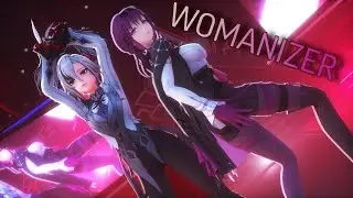 〖MMD||HSR &times; GI〗Womanizer『Kafka & Arlecchino』