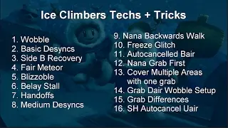 2017 Melee Techs Guide: Ice Climbers Melee Tricks