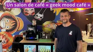 Thomas Cojan a ouvert un salon de caf&eacute; &laquo; geek mood caf&eacute; &raquo; en face de la gare de Quimperl&eacute;