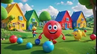 Four Bouncy Balls Go Big and Small | Learn Sizes with Fun Bouncing Balls | Kids Counting Song