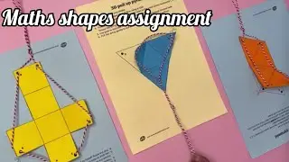 Fun maths shapes assignment for kids || 3DShapes activity craft #mathstricks #project 