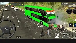 BUSSID Season 2 – Part 68 😱 | Slippery Road + Heavy Bus = Disaster🛣️ couch bus simulator India 🇮🇳🌲
