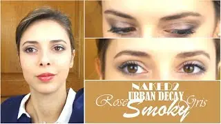 Naked 2 d'UD: Smoky de jour effet cat-eye | Rose & Gris