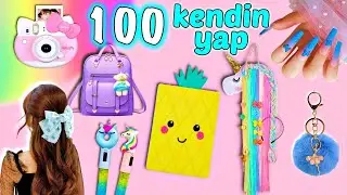 100 KENDİN YAP - 5 DAKİKADA KOLAYCA YAPABİLECEĞİN KENDİN YAP PROJELER VE İŞE YARAR YAŞAM HİLELERİ